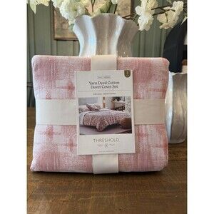 Boho Yarn Dye Ikat Comforter and Sham Set - Threshold Rose New